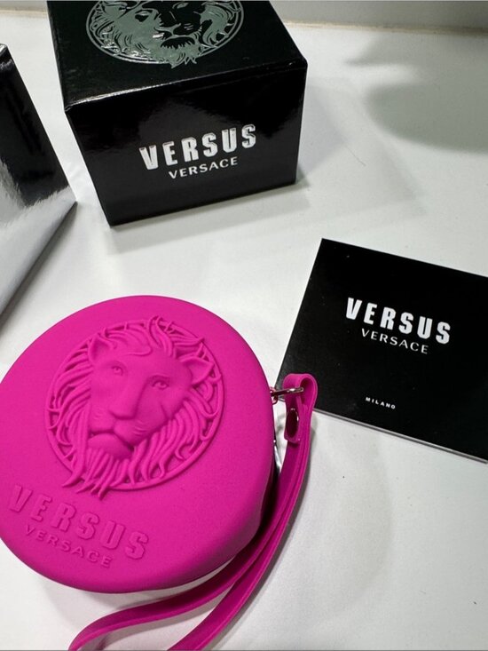 Versus Versace Hot Pink Fire Island Lion Silicone Strap Watch, 39mm